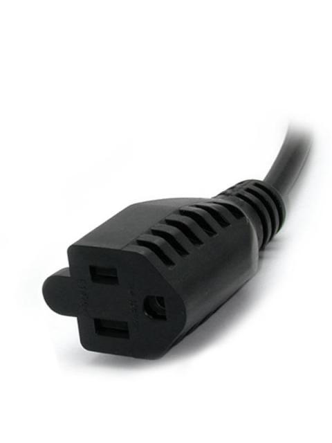 STARTECH  CABLE DE PODER C14 ACOPLADOR MACHO - NEMA 5-15R HEMBRA 30CM NEGRO - Image 4