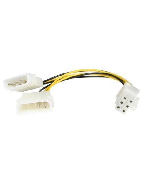 STARTECH  CABLE DE PODER LP4 MOLEX - PCI EXPRESS 6-PIN PARA TARJETA DE VIDEO 15CM