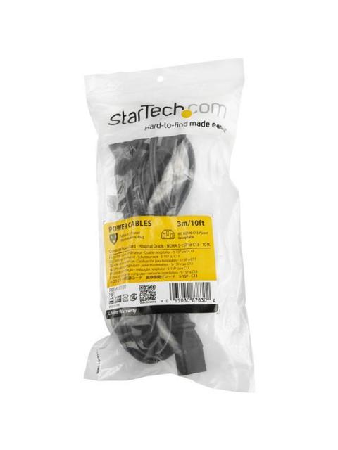 STARTECH CABLE DE PODER NEMA 5-15P MACHO - C13 ACOPLADOR HEMBRA 90CM NEGRO - Image 6