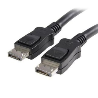 STARTECH CABLE DISPLAYPORT 1.2 MACHO - DISPLAYPORT 1.2 MACHO 4K 5 METROS NEGRO CON CIERRE DE SEGURIDAD