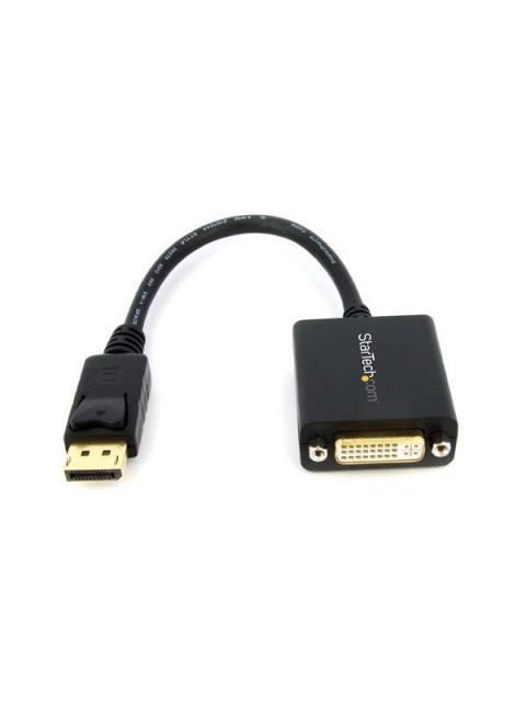 STARTECH  CABLE DISPLAYPORT 1.2 MACHO - DVI HEMBRA 15CM 1080P NEGRO