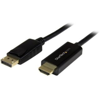 STARTECH  CABLE DISPLAYPORT 1.2 MACHO - HDMI MACHO 4K 30HZ 2 METROS NEGRO