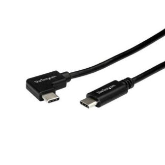 STARTECH  CABLE EN ANGULO USB C MACHO - USB C MACHO 1 METRO NEGRO
