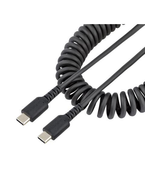 STARTECH  CABLE ESPIRAL USB-C MACHO - USB-C MACHO 1 METRO NEGRO