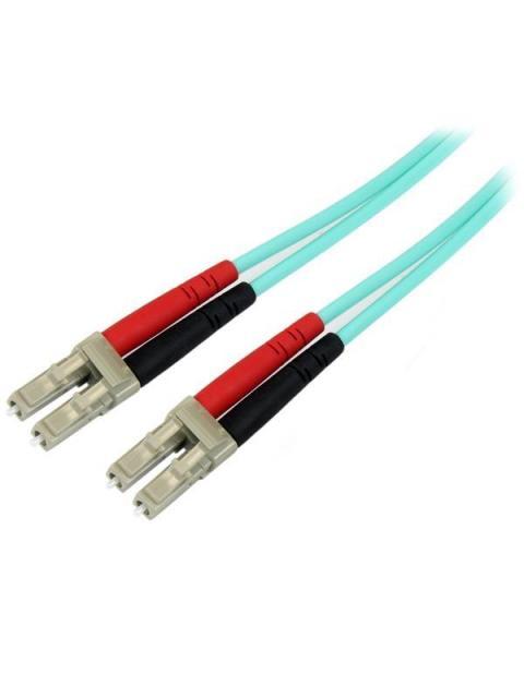 STARTECH CABLE FIBRA OPTICA DUPLEX MULTIMODO OM4 LC MACHO - LC MACHO 50-125M 3 METROS AQUA