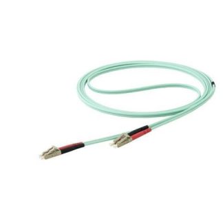 STARTECH CABLE FIBRA OPTICA MULTIMODO OM4 LC MACHO - LC MACHO 15 METROS AQUA