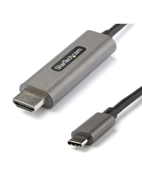 STARTECH  CABLE HDMI 1.4 MACHO - USB-C MACHO 4K 60HZ 1 METRO NEGRO-PLATA