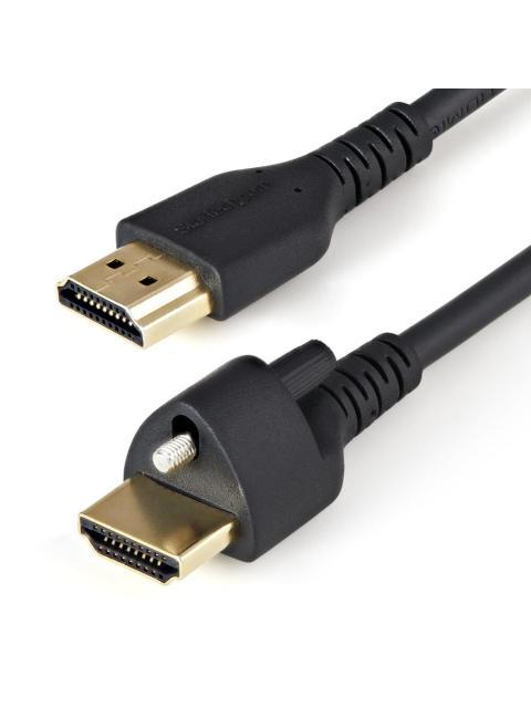 STARTECH  CABLE HDMI 2.0 MACHO - HDMI 2.0 MACHO TORNILLO DE SEGURIDAD 4K 60HZ 2 METROS NEGRO