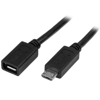 STARTECH CABLE MICRO USB B MACHO - MICRO USB B HEMBRA 50CM NEGRO