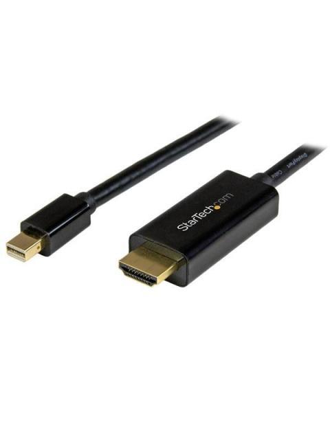 STARTECH CABLE MINI DISPLAYPORT 1.2 MACHO - HDMI MACHO 4K 30HZ 5 METROS NEGRO