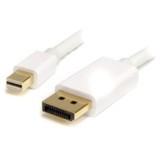 STARTECH  CABLE MINI DISPLAYPORT MACHO - DISPLAYPORT 1.2 MACHO 4K 60HZ 2 METROS BLANCO