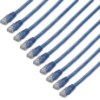 STARTECH  CABLE PATCH CAT6 UTP MOLDEADO RJ-45 MACHO - RJ-45 MACHO 1.8 METROS AZUL - 10 PIEZAS