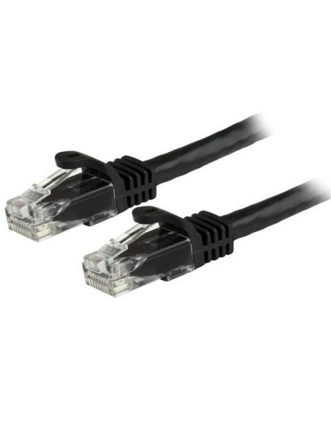 STARTECH  CABLE PATCH CAT6 UTP SIN ENGANCHES RJ-45 MACHO - RJ-45 MACHO 30CM NEGRO
