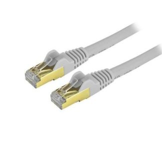 STARTECH  CABLE PATCH CAT6A STP BLINDADO SIN ENGANCHES RJ-45 MACHO - RJ-45 MACHO 20CM GRIS