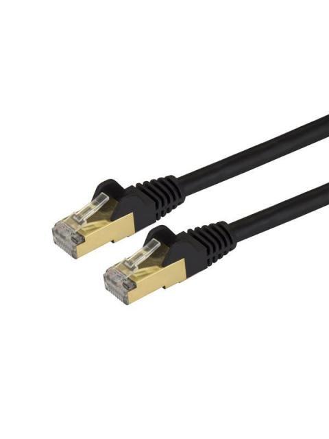 STARTECH  CABLE PATCH CAT6A STP BLINDADO SIN ENGANCHES RJ-45 MACHO - RJ-45 MACHO 3 METROS NEGRO