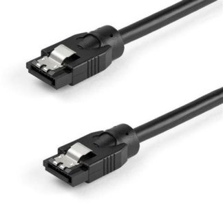 STARTECH  CABLE REDONDO SATA 7-PIN MACHO - SATA 7-PIN MACHO 30CM NEGRO