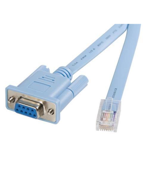 STARTECH  CABLE RJ45 MACHO - SERIAL DB9 HEMBRA 1.8 METROS AZUL