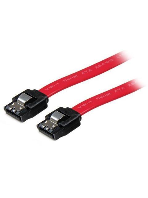 STARTECH  CABLE SATA CON CIERRE DE SEGURIDAD MACHO - MACHO 20CM ROJO