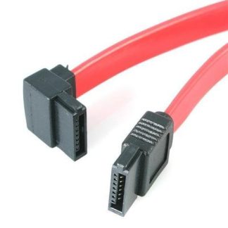 STARTECH  CABLE SATA DE ANGULO RECTO IZQUIERDO 45CM ROJO