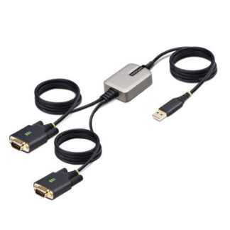 STARTECH  CABLE SERIAL USB A MACHO - 2X DB9 MACHO 4 METROS NEGRO