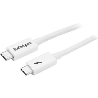 STARTECH  CABLE THUNDERBOLT 3 USB-C MACHO - THUNDERBOLT 3 USB-C MACHO 1 METRO BLANCO PARA MACBOOK PRO