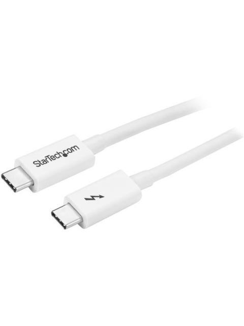 STARTECH  CABLE THUNDERBOLT 3 USB-C MACHO - THUNDERBOLT 3 USB-C MACHO 1 METRO BLANCO PARA MACBOOK PRO