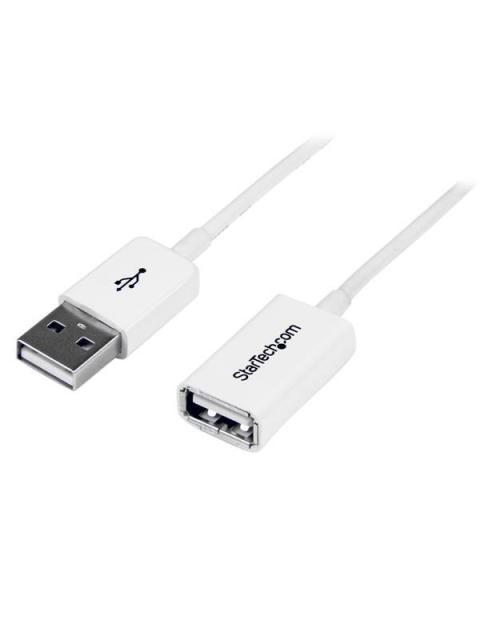 STARTECH CABLE USB 2.0 A MACHO - USB A HEMBRA 1 METRO BLANCO