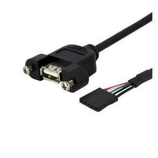 STARTECH  CABLE USB 2.0 IDC HEMBRA - USB A HEMBRA 90CM NEGRO