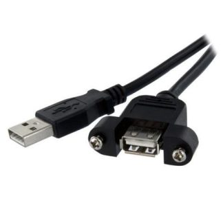 STARTECH  CABLE USB 2.0 USB A MACHO - USB A HEMBRA 30CM NEGRO