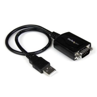 STARTECH  CABLE USB A MACHO - DB9 MACHO 31CM NEGRO