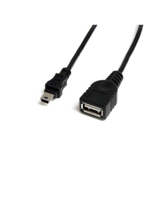 STARTECH  CABLE USB A MACHO - MINI-USB B HEMBRA 30CM NEGRO