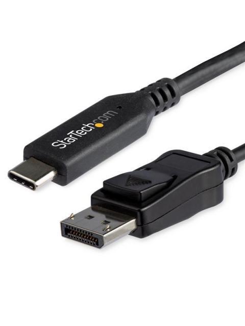 STARTECH CABLE USB-C MACHO - DISPLAYPORT MACHO 1.8 METROS NEGRO