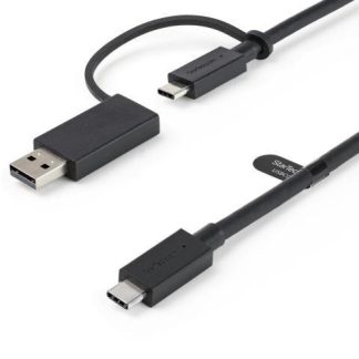 STARTECH  CABLE USB-C MACHO - USB-C-USB-A MACHO 1 METRO NEGRO