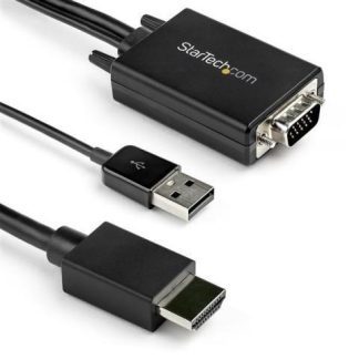 STARTECH  CABLE VGA-USB A MACHO - HDMI A MACHO 2 METROS NEGRO