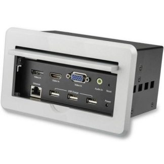 STARTECH  CAJA DE CONECTIVIDAD PARA MESA DE JUNTAS MODULO DE CONEXIONES HDMI-VGA-DISPLAYPORT 4K