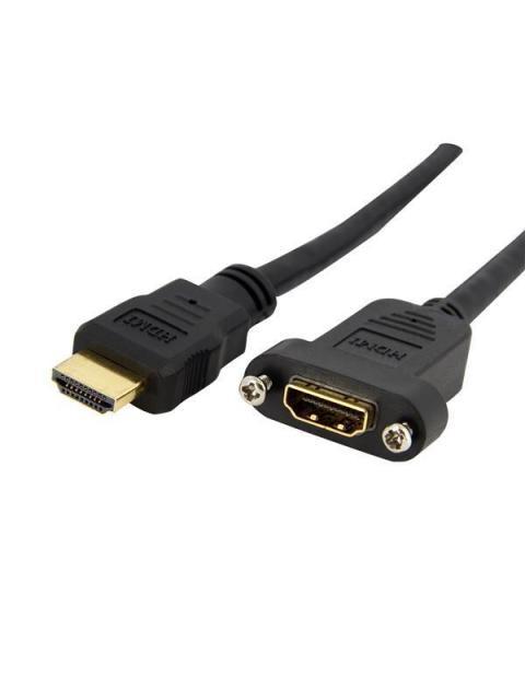 STARTECH CABLE HDMI MACHO-HDMI HEMBRA 91CM NEGRO HDMIPNLFM3