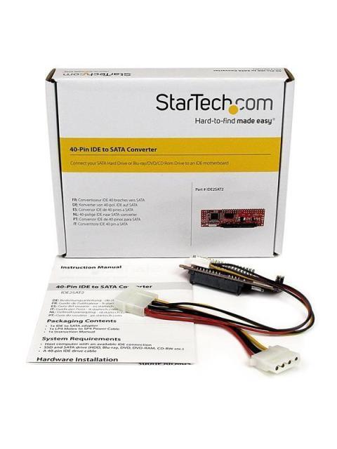 STARTECH  CONVERSOR ADAPTADOR IDE PATA 40-PIN - SATA 0.133 GBIT-S ROJO - Image 4