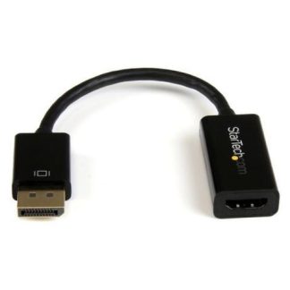 STARTECH  CONVERTIDOR DE VIDEO DISPLAYPORT MACHO - HDMI HEMBRA 15CM NEGRO
