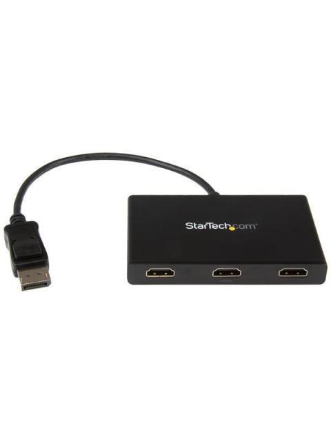 STARTECH CONVERTIDOR DISPLAYPORT - 3X HDMI HUB MST DP 1.2 NEGRO