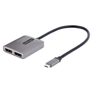 STARTECH  DIVISOR MULTIPLICADOR USB C - 2X DISPLAYPORT GRIS