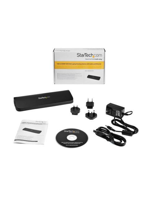 STARTECH  DOCKING STATION PARA LAPTOPS 4X USB 3.0 HDMI DVI VGA NEGRO - Image 7