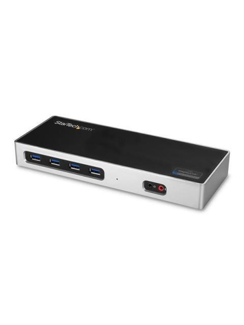 STARTECH  DOCKING STATION USB TIPO C PARA LAPTOP 2X DISPLAYPORT 2X HDMI 6X USB 3.0 NEGRO-PLATA