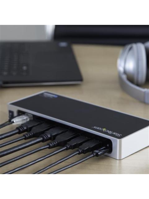 STARTECH  DOCKING STATION USB TIPO C PARA LAPTOP 2X DISPLAYPORT 2X HDMI 6X USB 3.0 NEGRO-PLATA - Image 8
