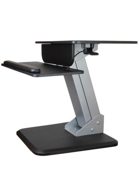 STARTECH  ESTACION DE TRABAJO DE PIE Y SENTADO ARMSTS HASTA 13KG PARA MONITOR 30 NEGRO-PLATA
