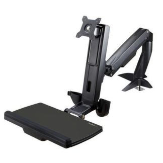 STARTECH  ESTACION DE TRABAJO DE PIE Y SENTADO HASTA 8KG PARA MONITOR 24 NEGRO
