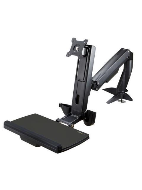 STARTECH  ESTACION DE TRABAJO DE PIE Y SENTADO HASTA 8KG PARA MONITOR 24 NEGRO