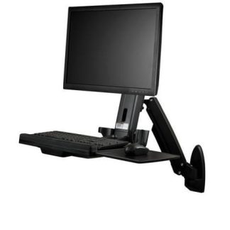 STARTECH  ESTACION DE TRABAJO DE PIE Y SENTADO WALLSTS1 MONTAJE EN PARED HASTA 8KG PARA MONITOR 24 NEGRO