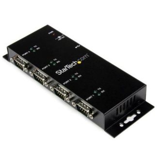 STARTECH  HUB CONCENTRADOR ADAPTADOR USB A SERIAL RS232 DB9 4 PUERTOS NEGRO
