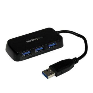STARTECH  HUB USB A 3.0 MACHO - 4X USB A 3.0 HEMBRA 5000 MBIT-S 15CM NEGRO