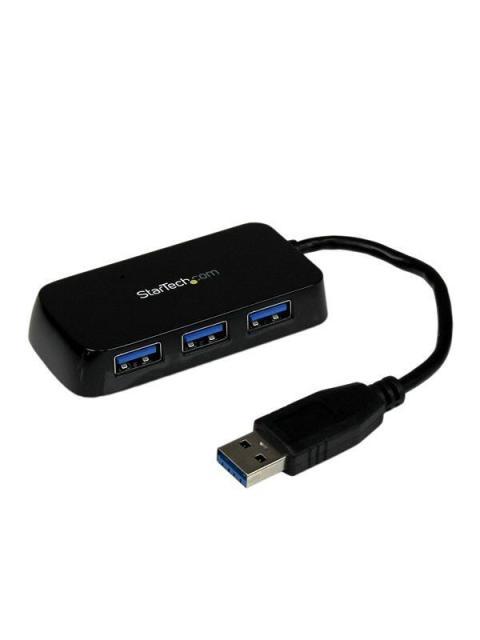 STARTECH  HUB USB A 3.0 MACHO - 4X USB A 3.0 HEMBRA 5000 MBIT-S 15CM NEGRO